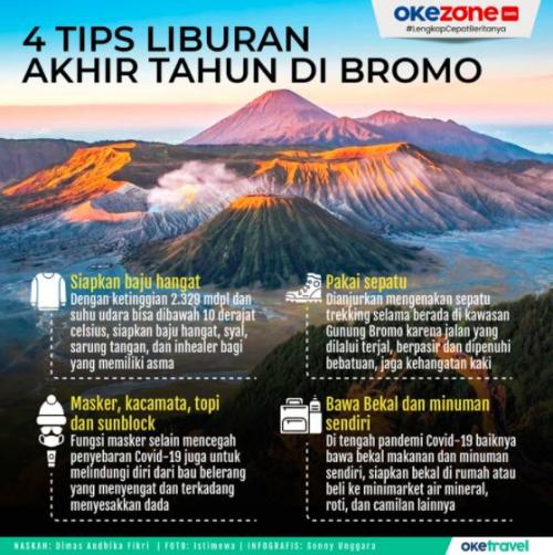Infografis tips berlibur ke Bromo